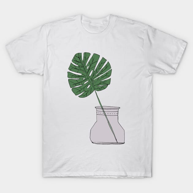 Monstera Leaf T-Shirt by LauraKatMax